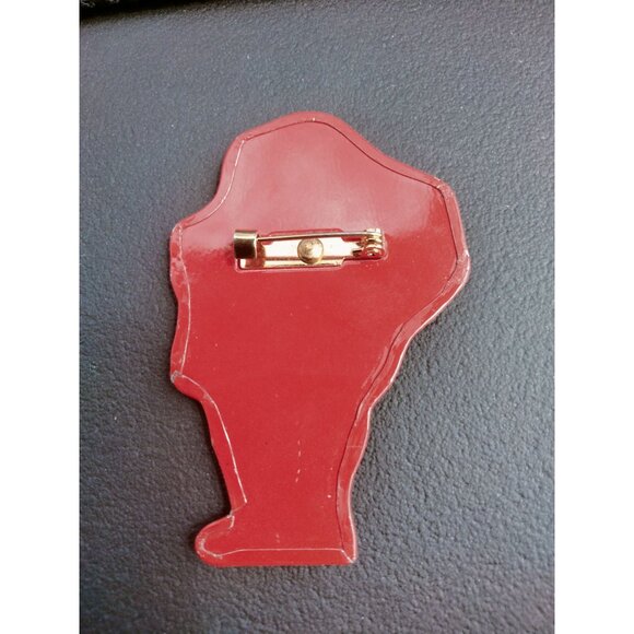 Santa Claus Christmas Pin Brooch Holiday Jewelry Vintage - Picture 2 of 4